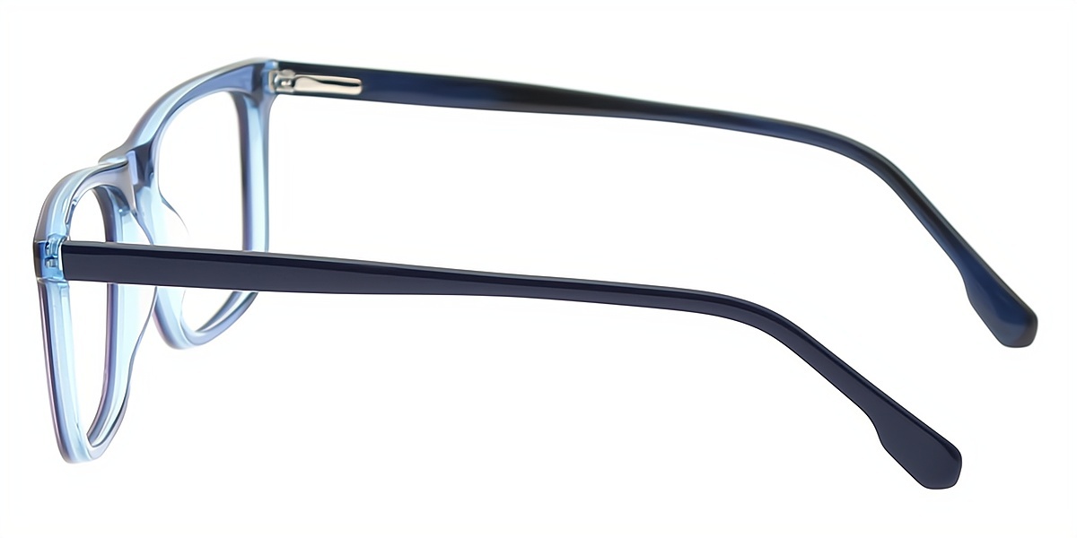 Blue Rectangle Chic Acetate Eyeglasses