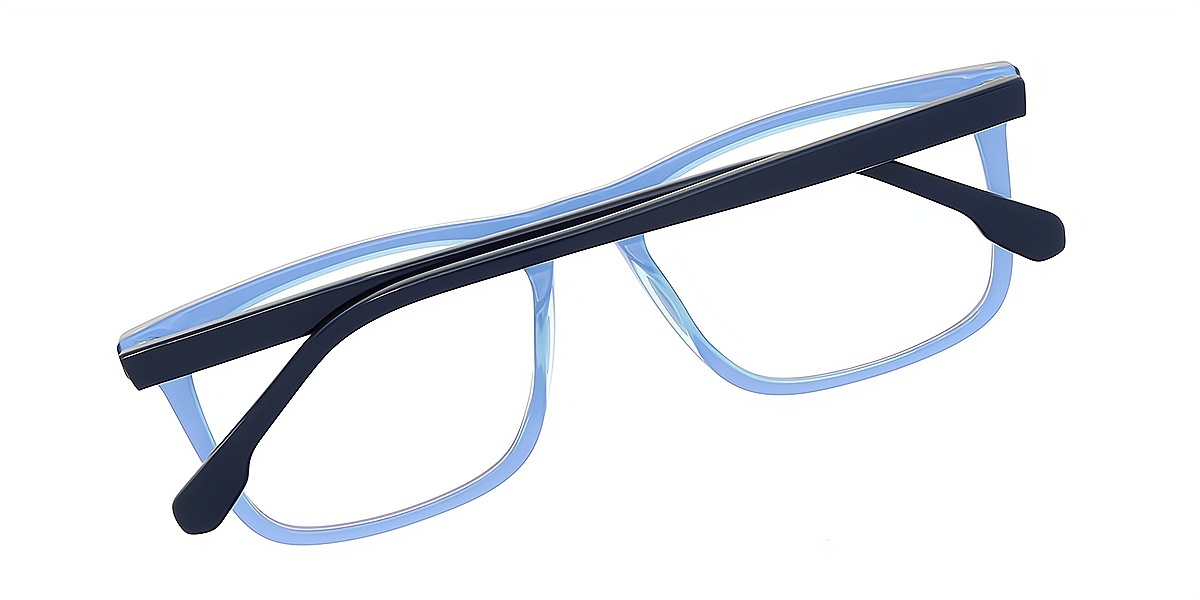 Blue Rectangle Chic Acetate Eyeglasses