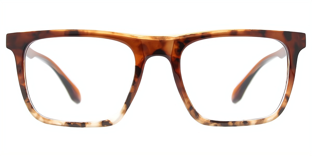 Brown Rectangle Chic Acetate Eyeglasses