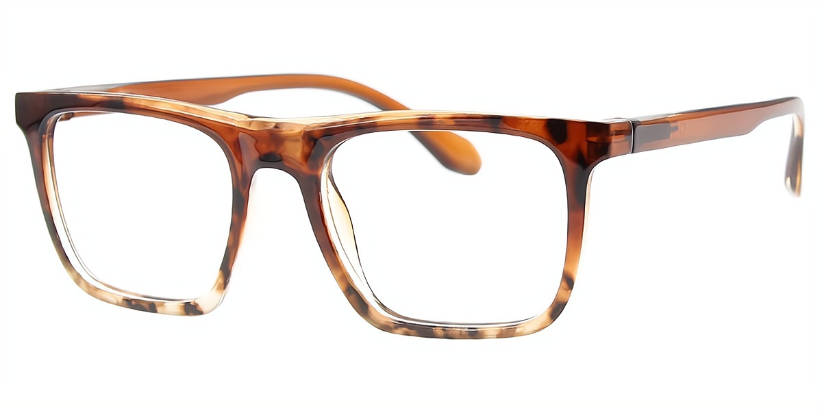 Brown Rectangle Chic Acetate Eyeglasses