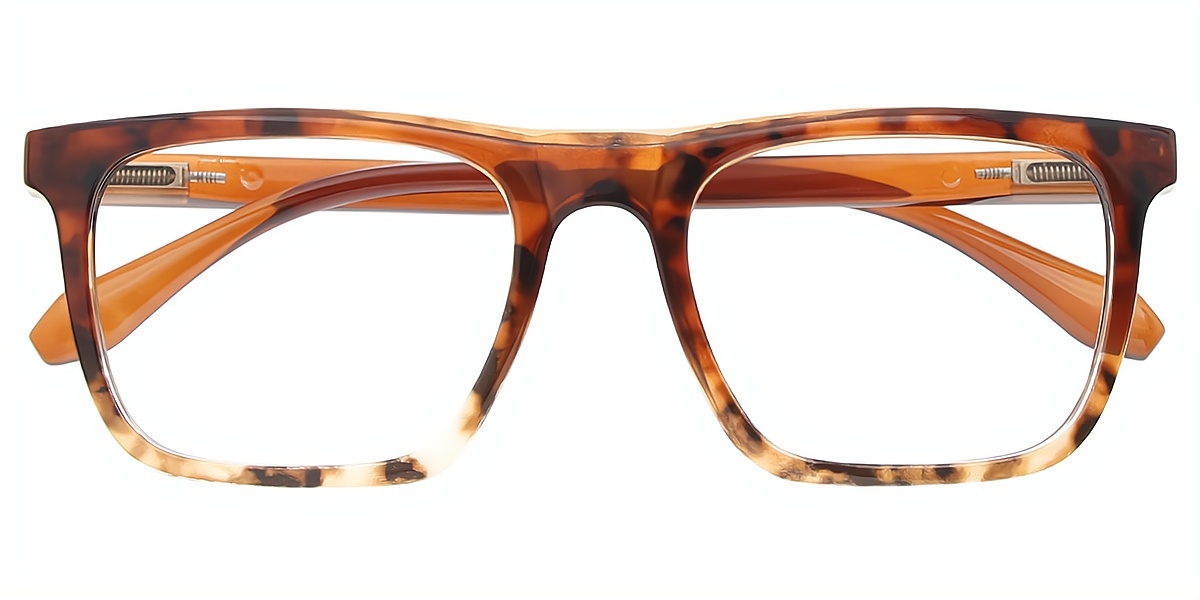 Brown Rectangle Chic Acetate Eyeglasses