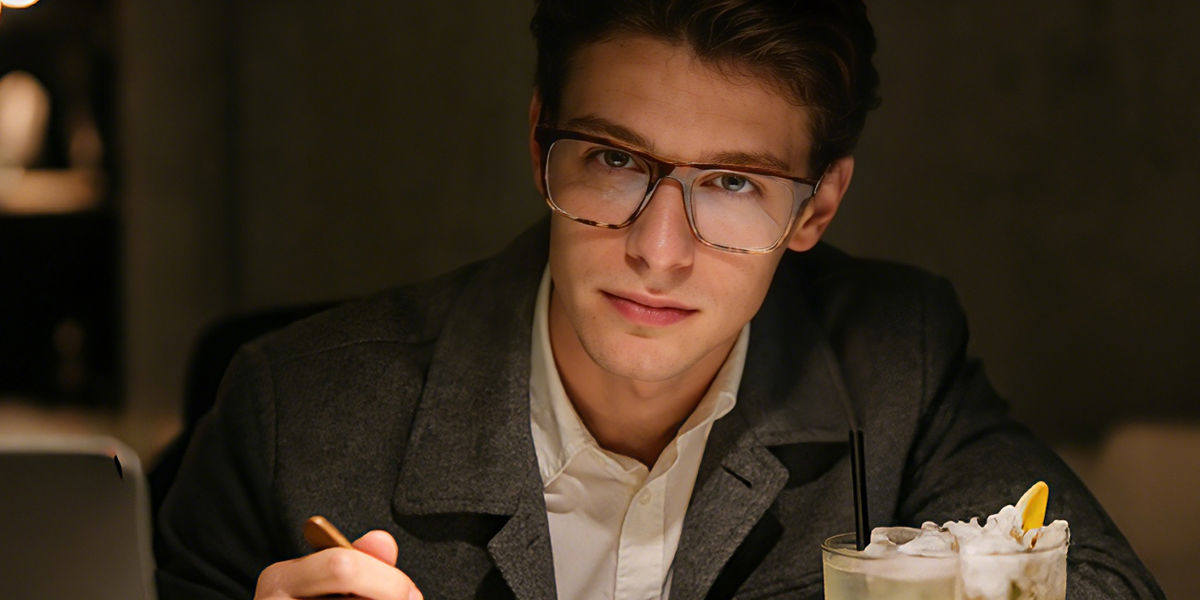 Brown Rectangle Chic Acetate Eyeglasses