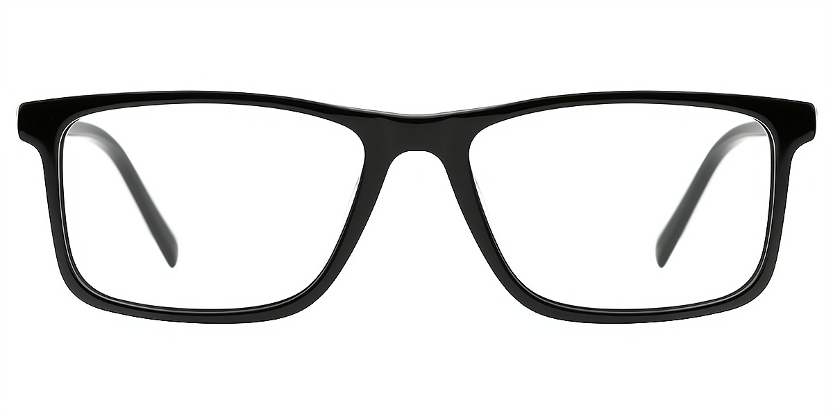 Black Rectangle Classic Acetate Eyeglasses