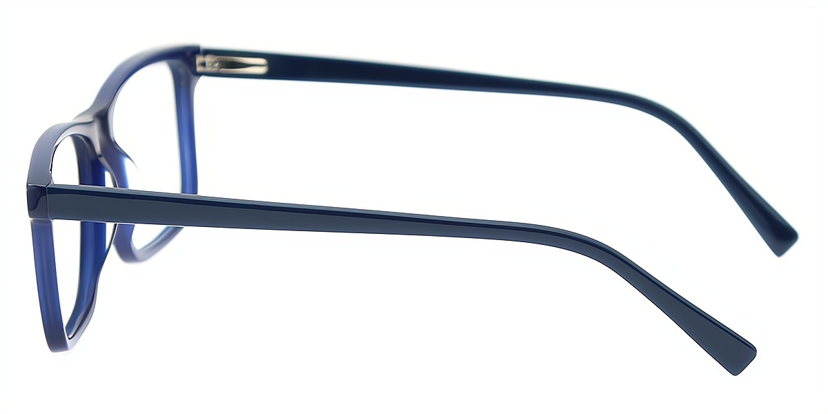 Blue Rectangle Classic Acetate Eyeglasses