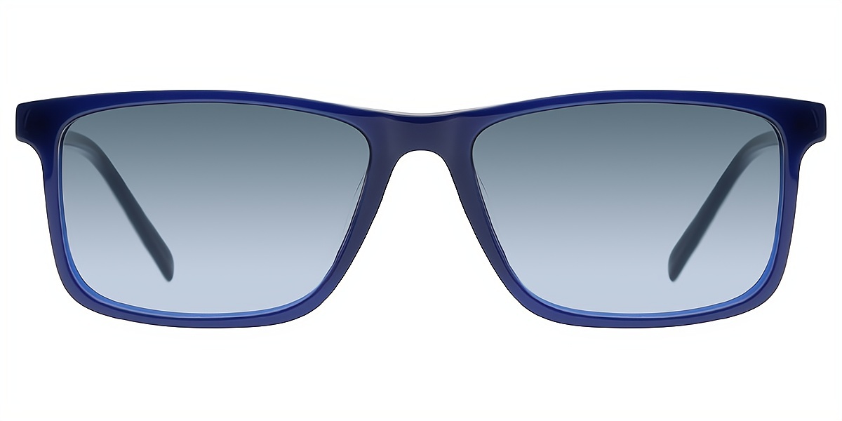 Blue Rectangle Classic Acetate Eyeglasses