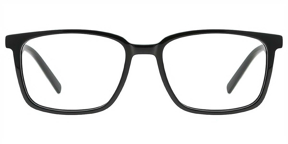 Black Rectangle Classic Acetate Eyeglasses