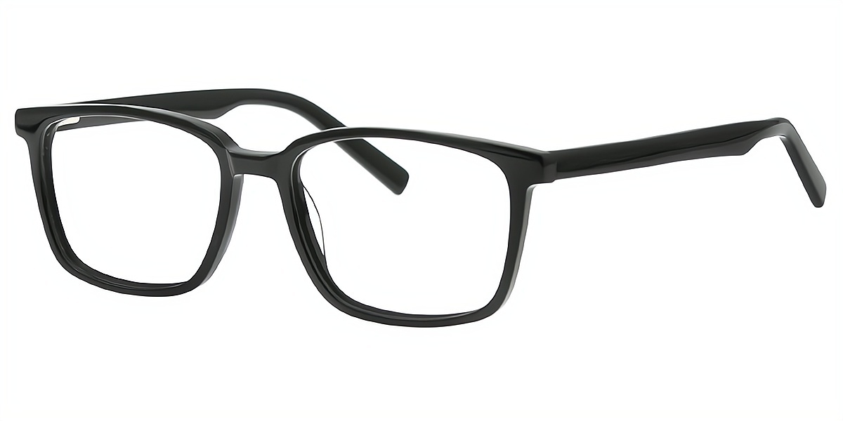 Black Rectangle Classic Acetate Eyeglasses