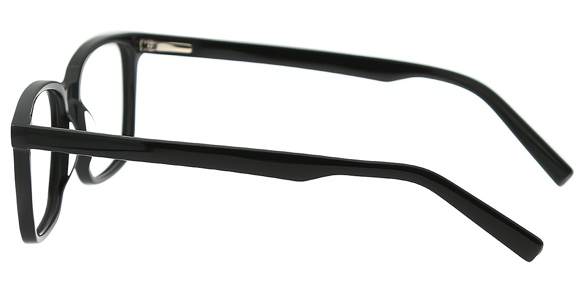 Black Rectangle Classic Acetate Eyeglasses