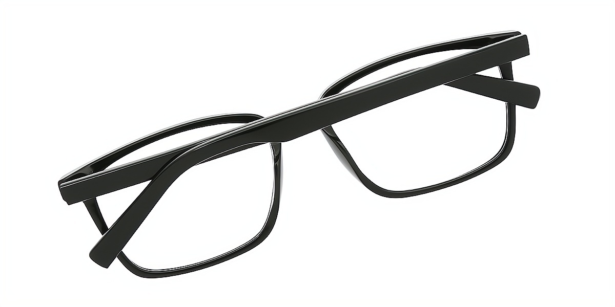 Black Rectangle Classic Acetate Eyeglasses