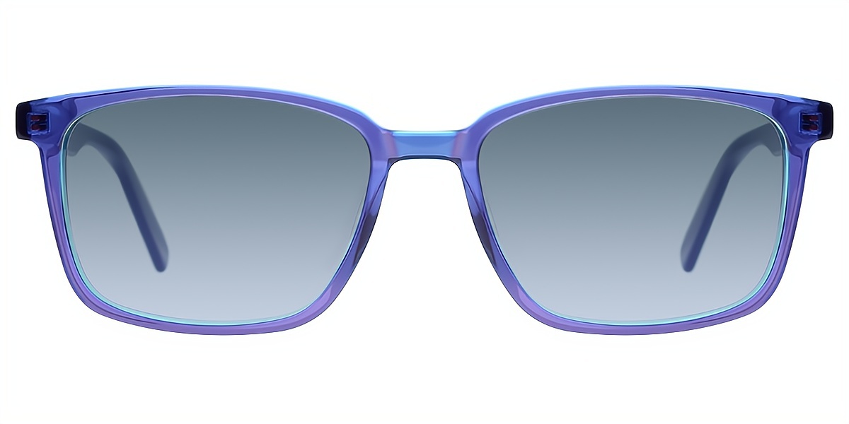 Blue Rectangle Classic Acetate Eyeglasses