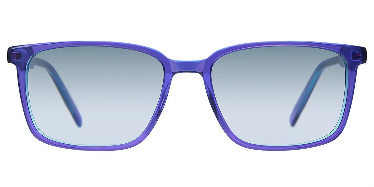Blue Rectangle Classic Acetate Eyeglasses