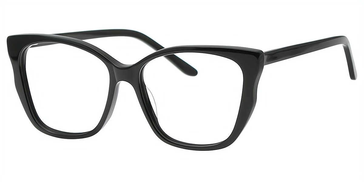 Black Butterfly Ornate Acetate Eyeglasses