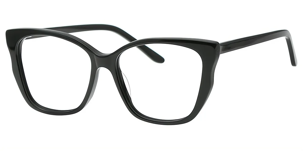 Black Butterfly Ornate Acetate Eyeglasses