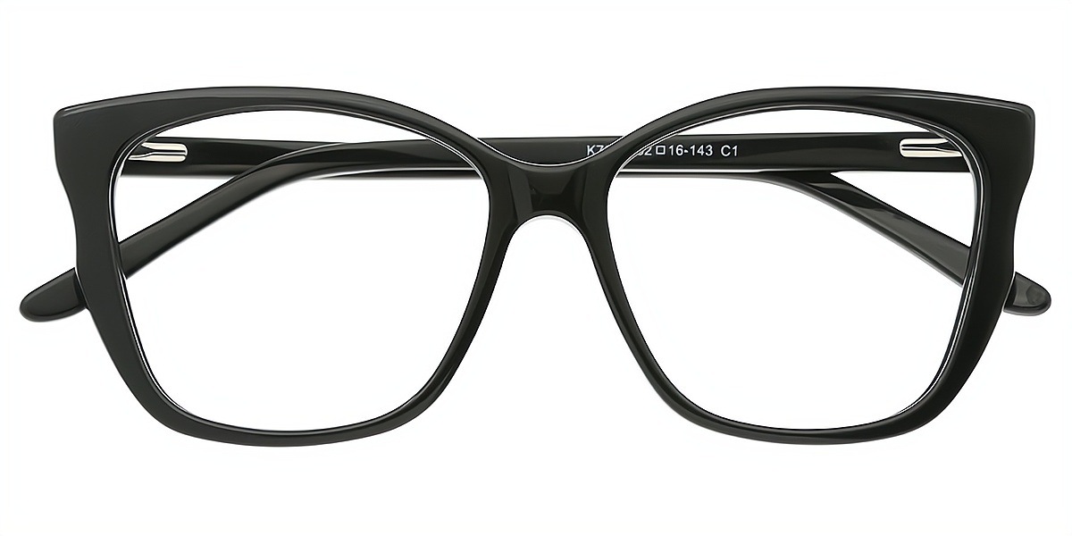 Black Butterfly Ornate Acetate Eyeglasses