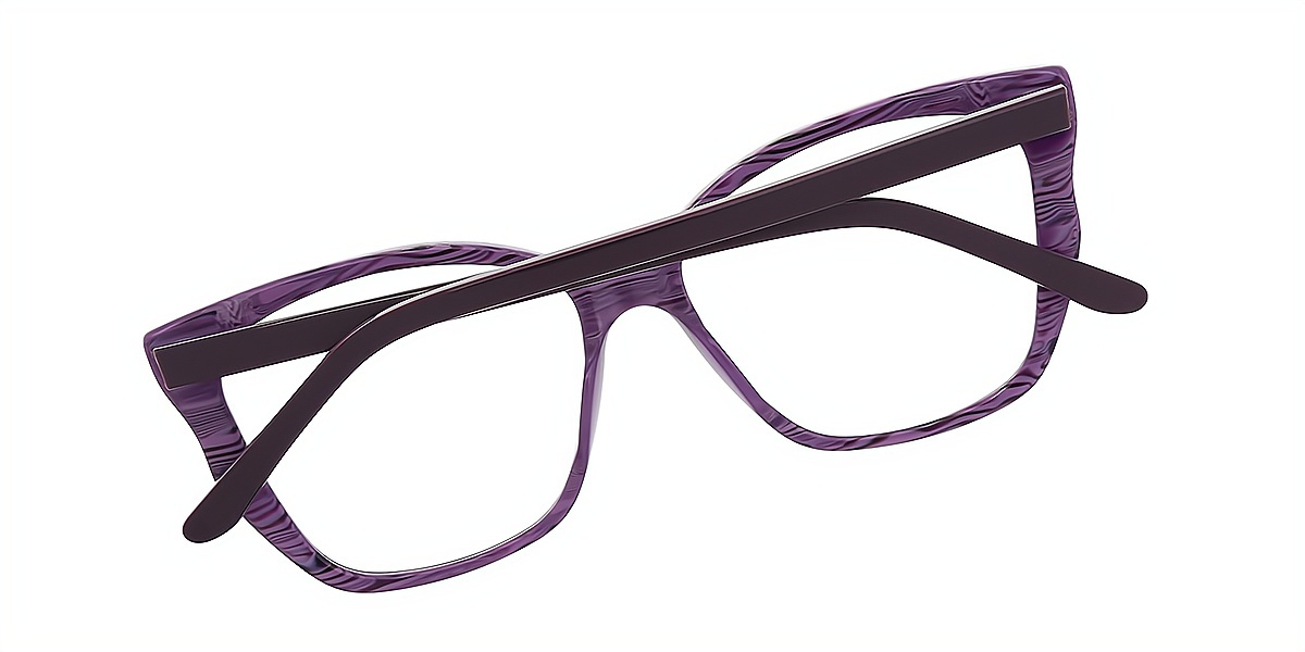 Purple Butterfly Ornate Acetate Eyeglasses