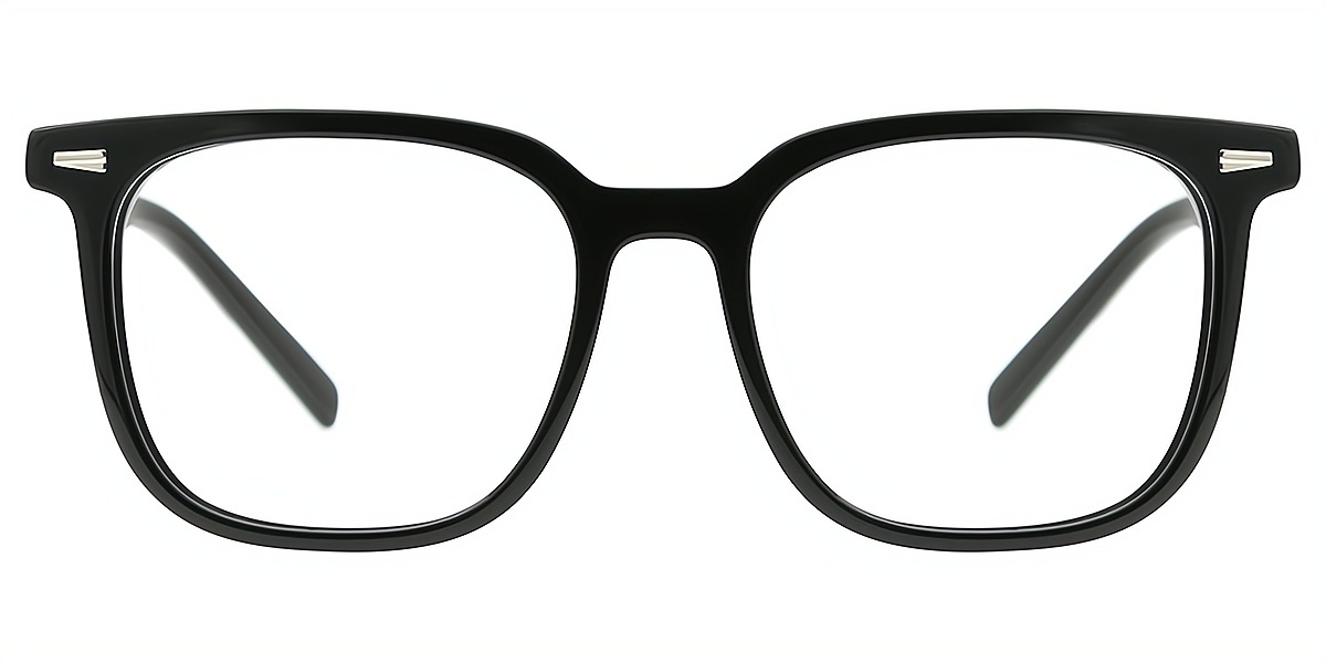 Black Rectangle Classic Acetate Eyeglasses