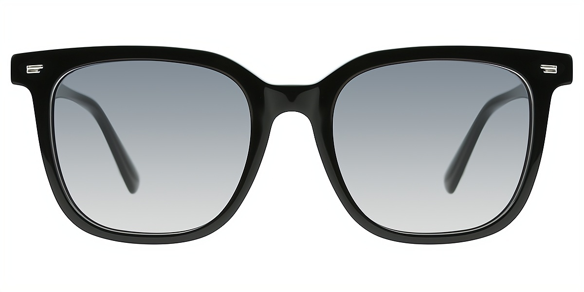 Black Oval Oversized Acetate Eyeglasses