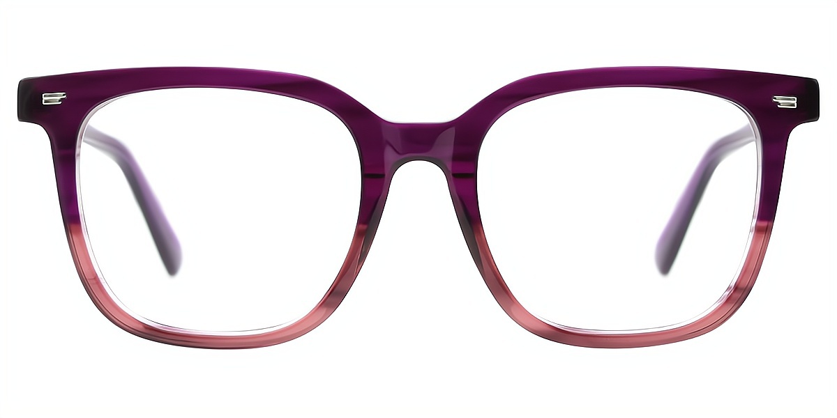 Purple Oval Oversized Acetate Eyeglasses