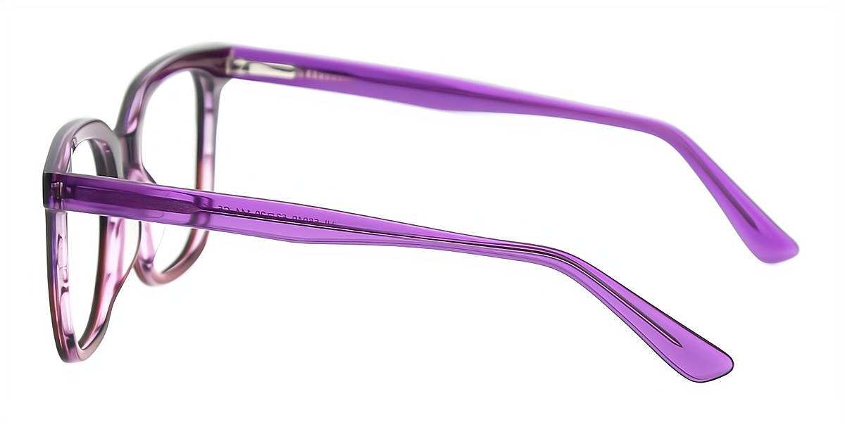 Purple Oval Oversized Acetate Eyeglasses