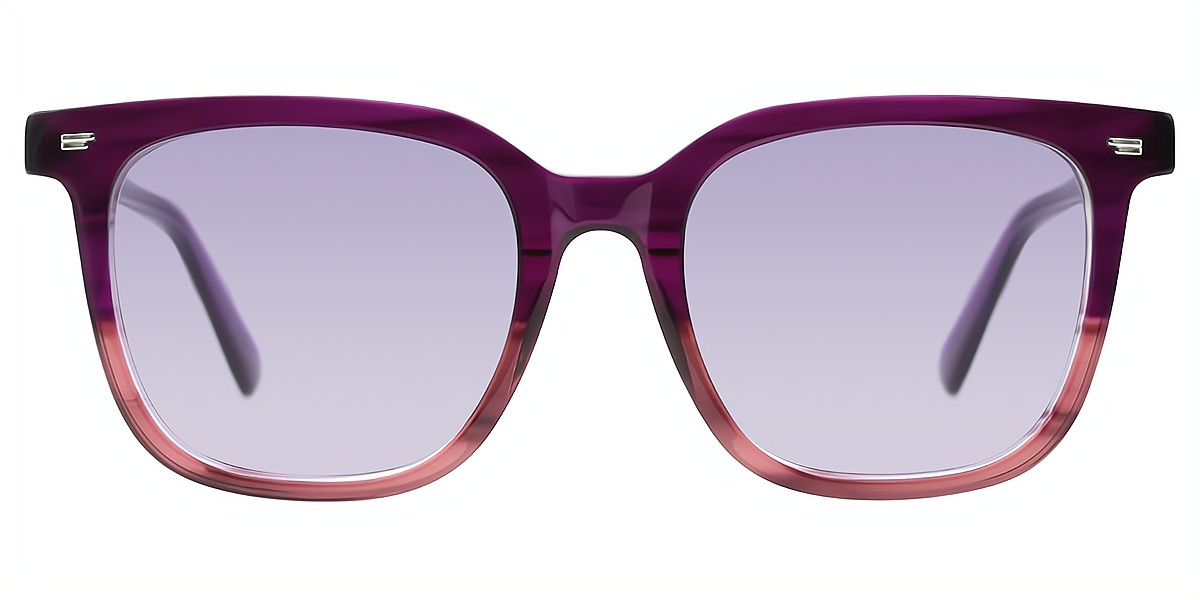 Purple Oval Oversized Acetate Eyeglasses