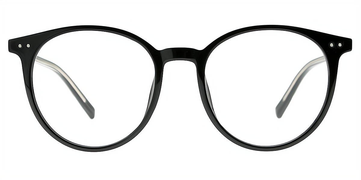 Black Oval Simple TR90 Eyeglasses