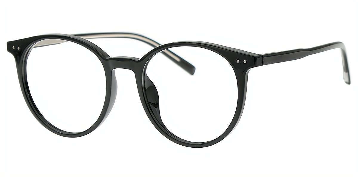 Black Oval Simple TR90 Eyeglasses