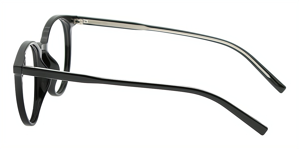 Black Oval Simple TR90 Eyeglasses