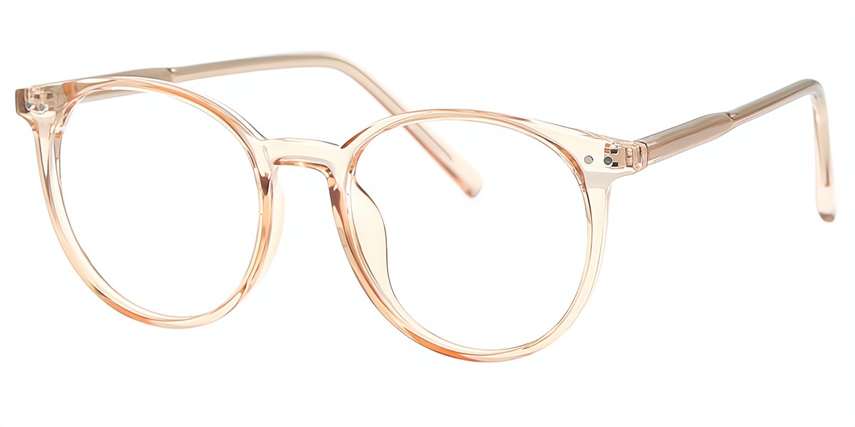 Brown Oval Simple TR90 Eyeglasses