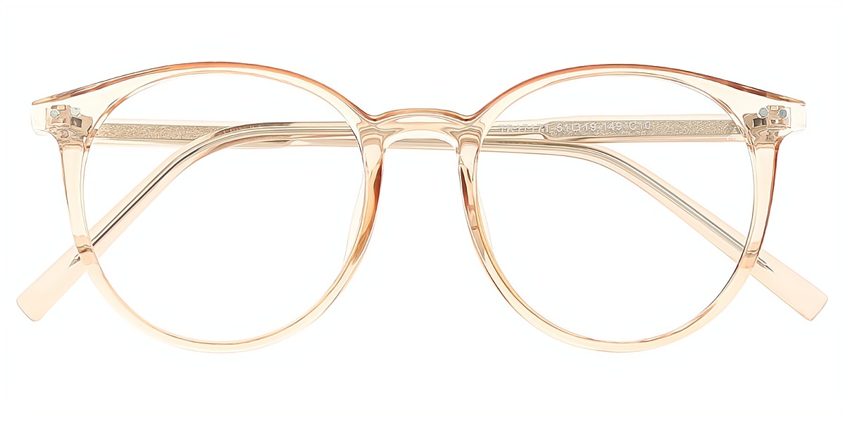 Brown Oval Simple TR90 Eyeglasses