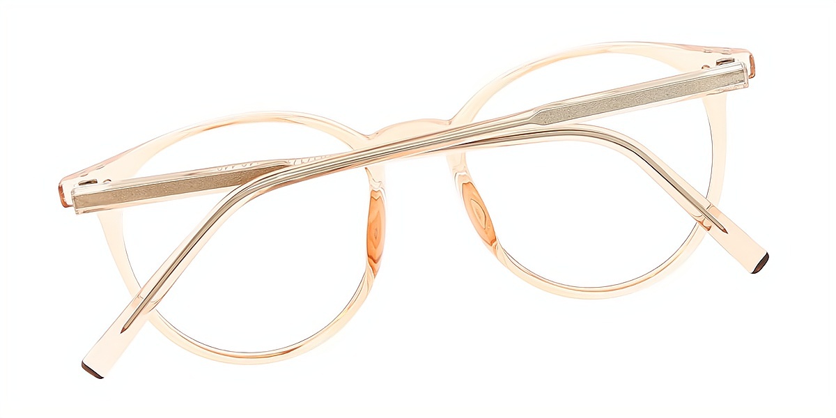 Brown Oval Simple TR90 Eyeglasses