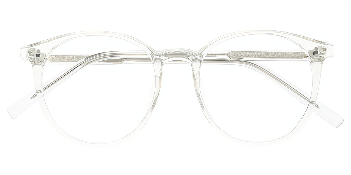 Clear Oval Simple TR90 Eyeglasses