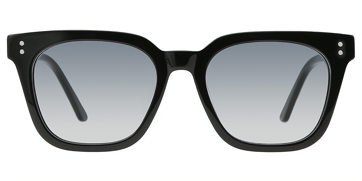 Black Square Classic Wide Acetate Eyeglasses