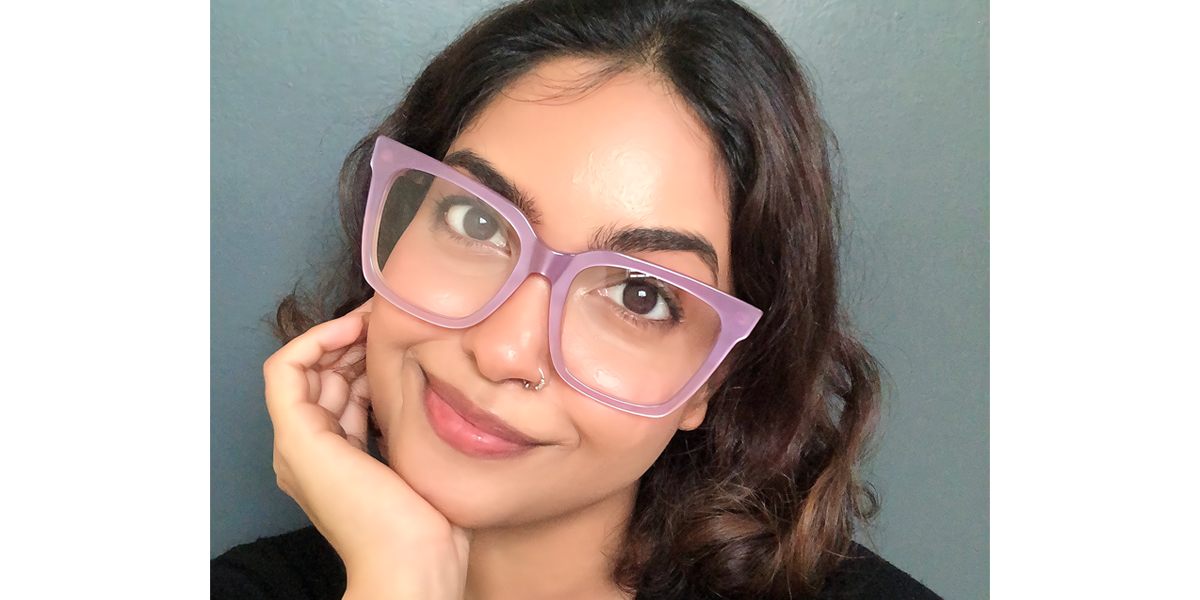 Purple Butterfly Unique Oversized Acetate Eyeglasses