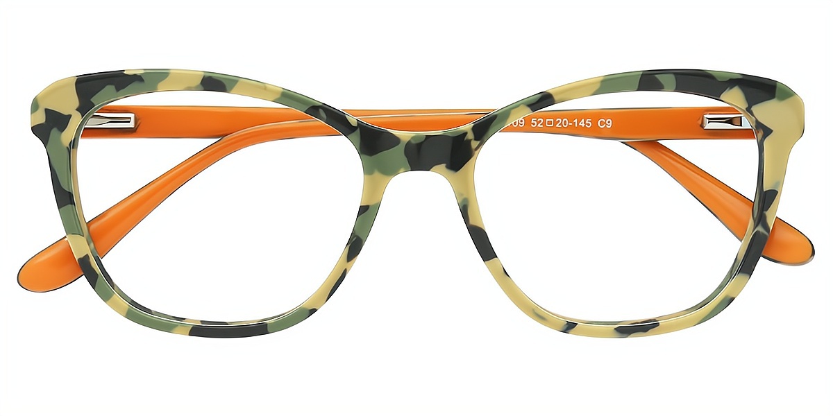 Green Butterfly Chic Acetate Eyeglasses