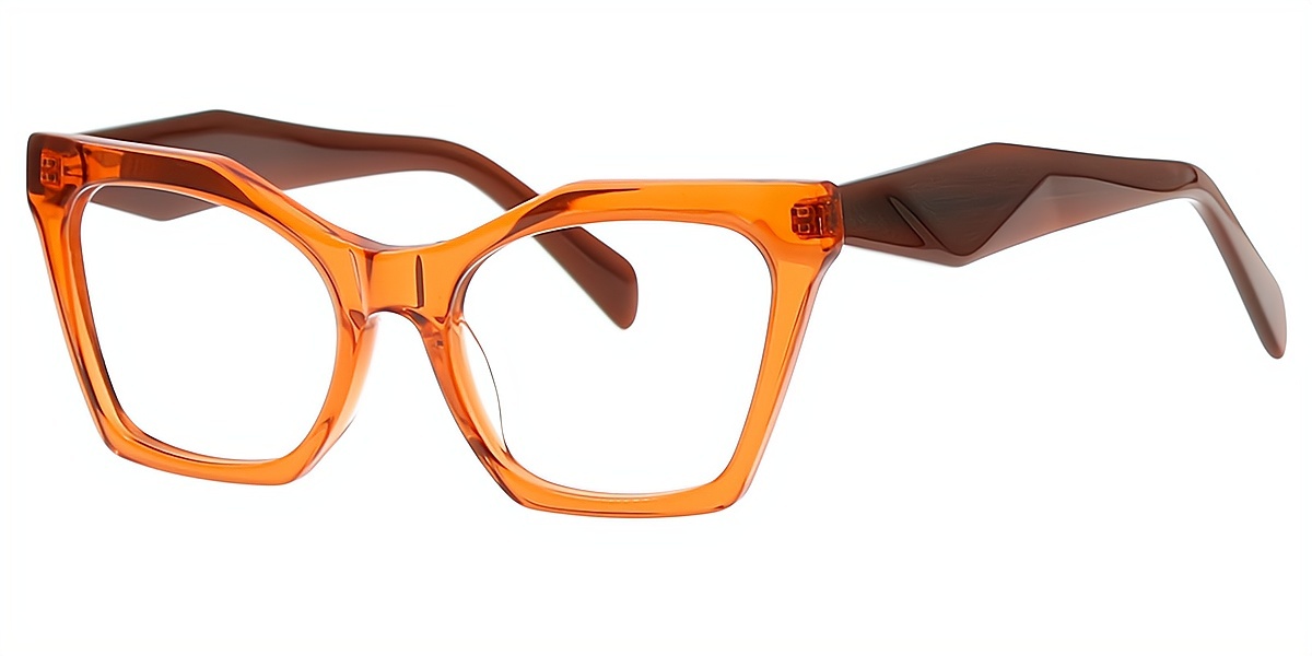 Orange Butterfly Unique Acetate Eyeglasses