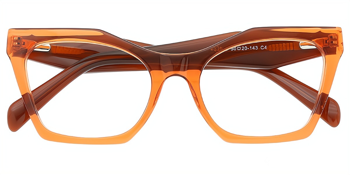 Orange Butterfly Unique Acetate Eyeglasses