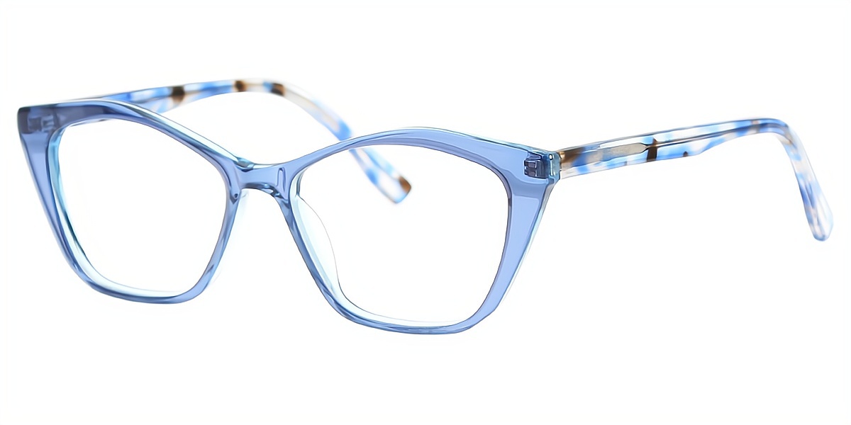 Blue Cat Eye Chic Acetate Eyeglasses