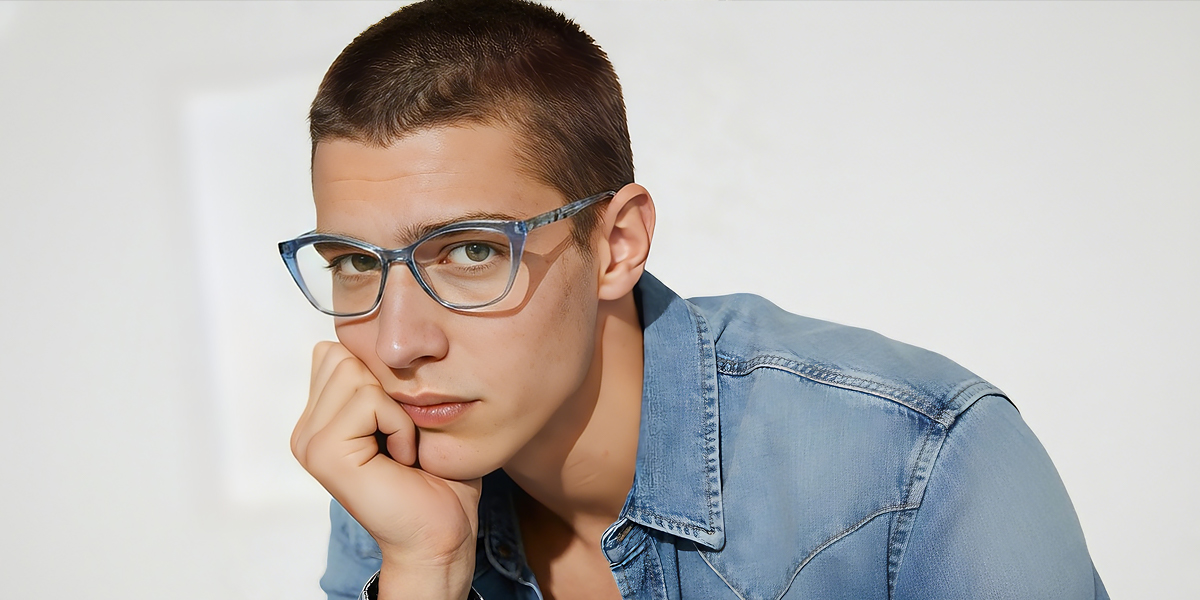 Blue Cat Eye Chic Acetate Eyeglasses