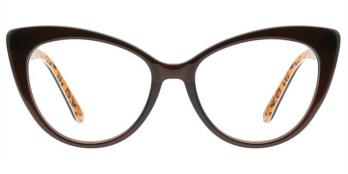 Brown Cat Eye Modish Acetate Eyeglasses