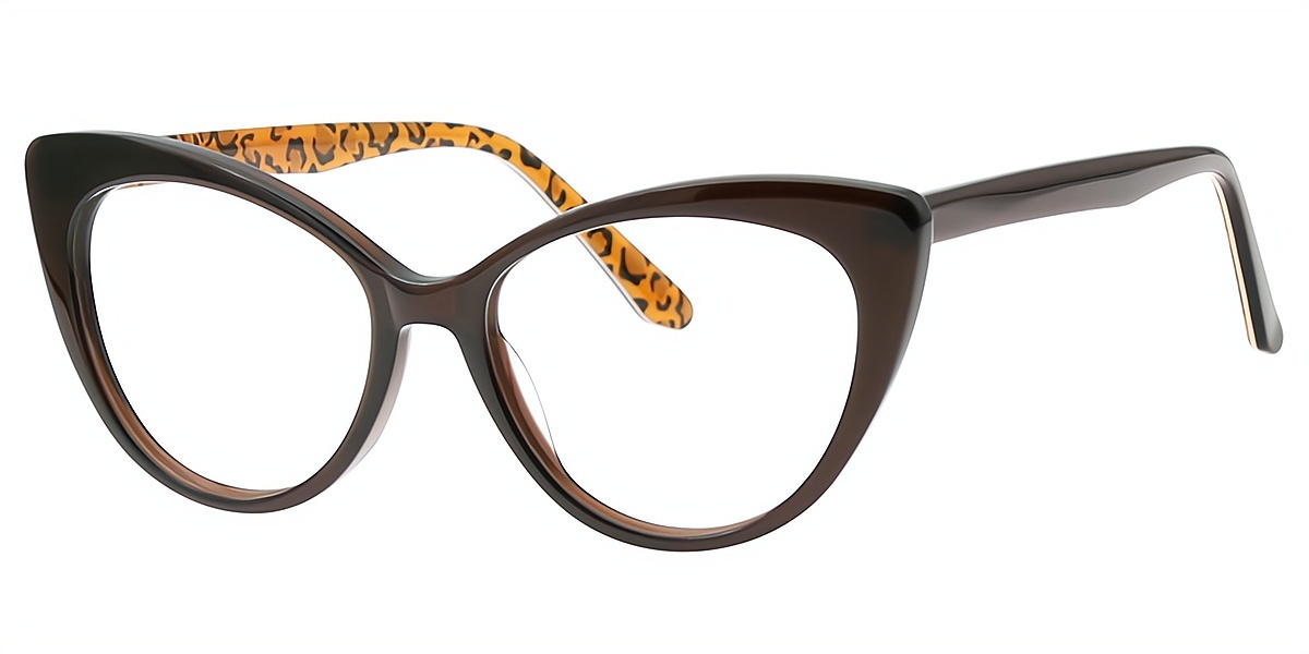 Brown Cat Eye Modish Acetate Eyeglasses