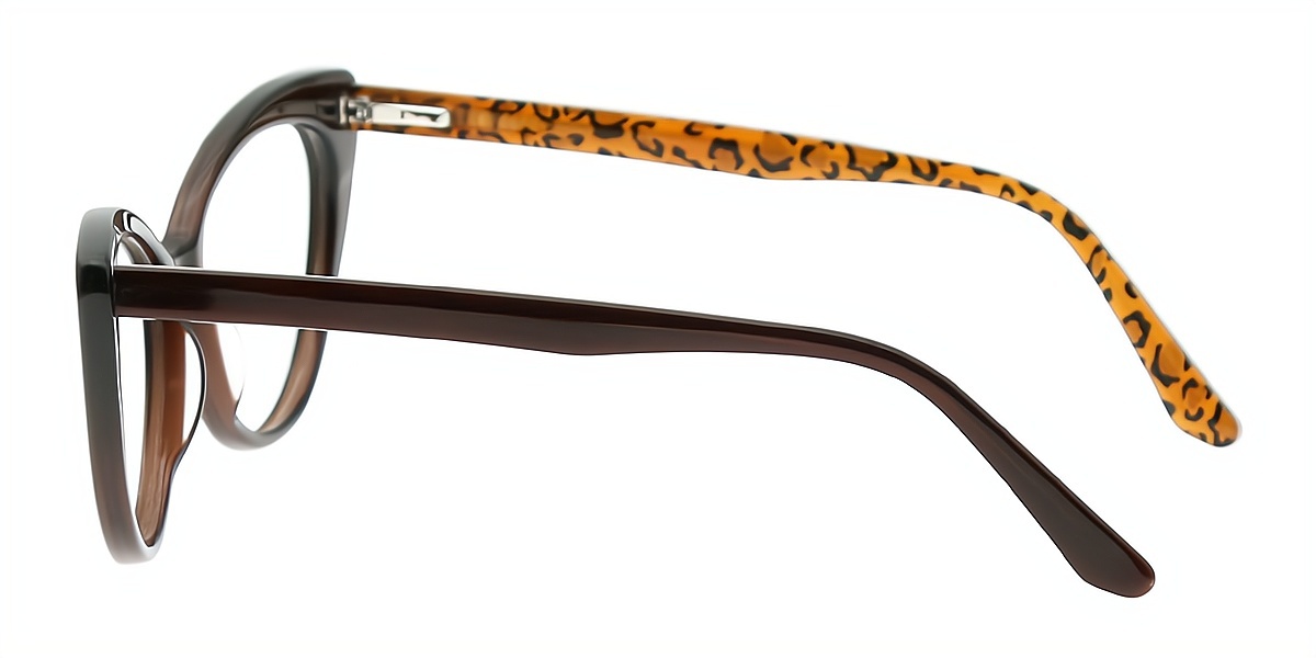 Brown Cat Eye Modish Acetate Eyeglasses