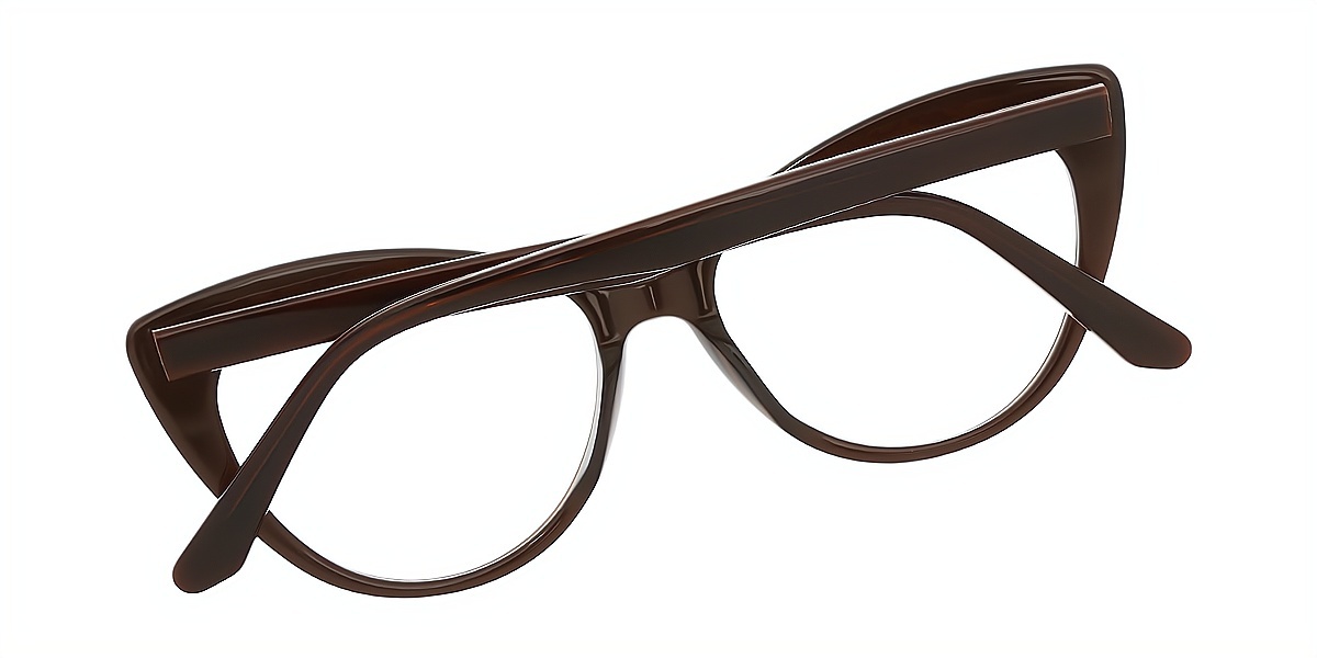 Brown Cat Eye Modish Acetate Eyeglasses