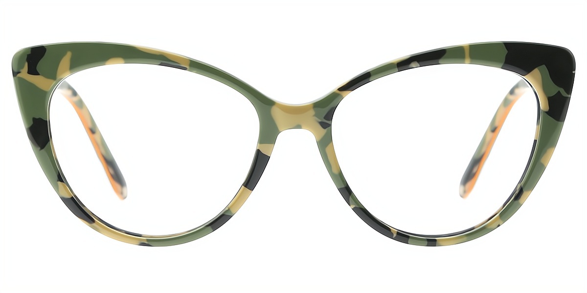 Green Cat Eye Modish Acetate Eyeglasses