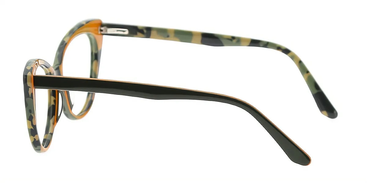Green Cat Eye Modish Acetate Eyeglasses