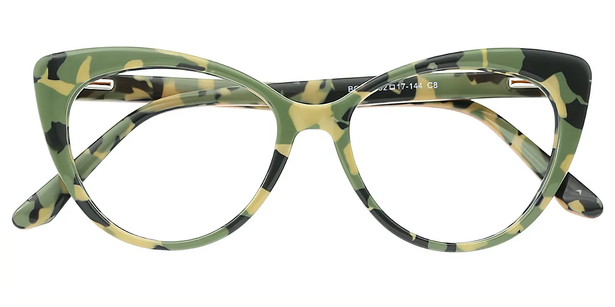 Green Cat Eye Modish Acetate Eyeglasses