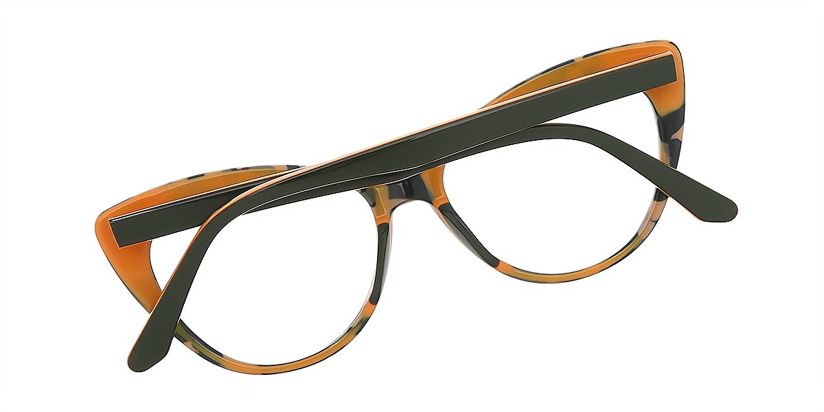 Green Cat Eye Modish Acetate Eyeglasses