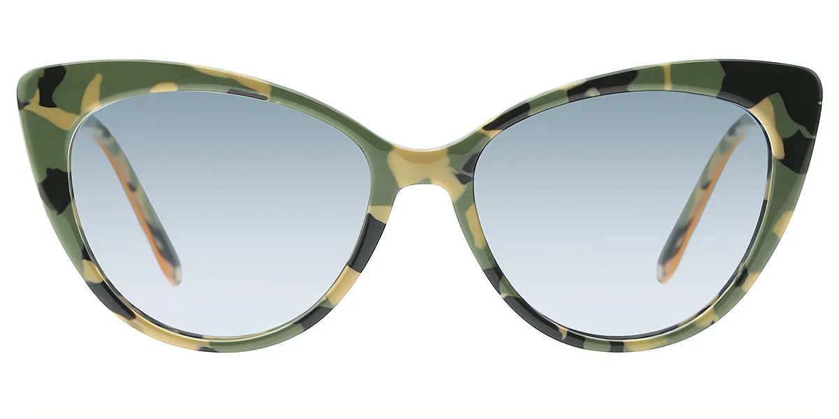 Green Cat Eye Modish Acetate Eyeglasses