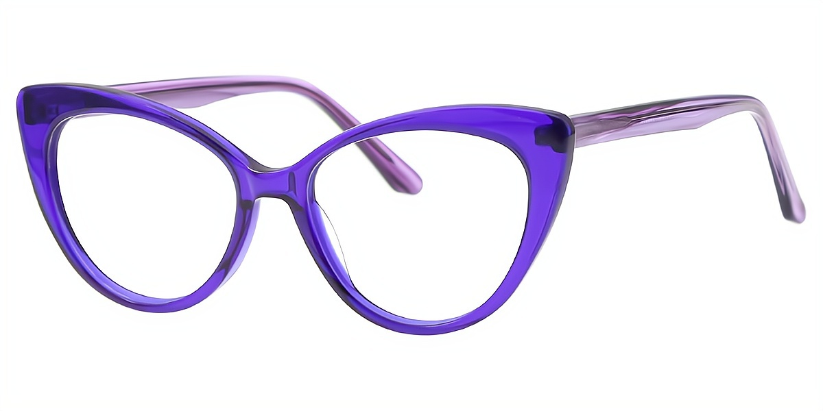 Purple Cat Eye Modish Acetate Eyeglasses