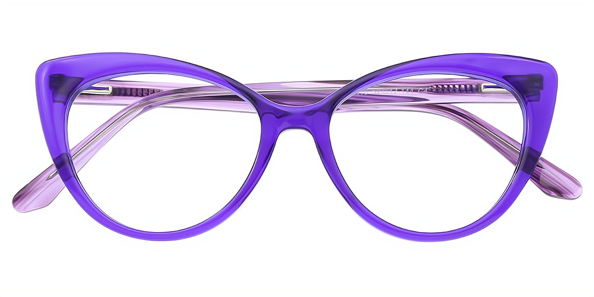 Purple Cat Eye Modish Acetate Eyeglasses