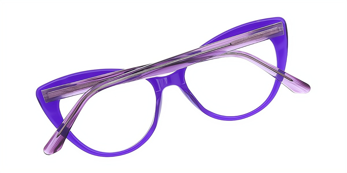 Purple Cat Eye Modish Acetate Eyeglasses